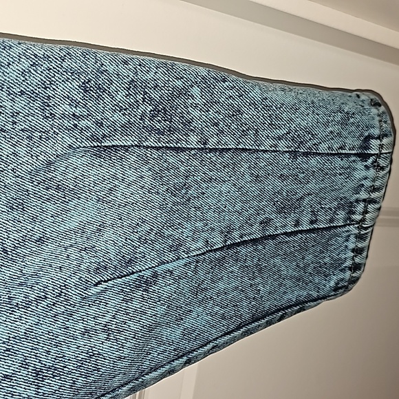 Vintage 80s Unionbay Chic Blue Acid Wash Jeans w/yoke& tapered leg Size 7x 29 - Picture 5 of 13